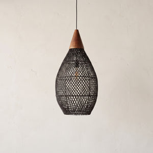 Luminária Pendente Rattan Concha