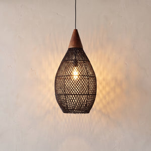 Luminária Pendente Rattan Concha