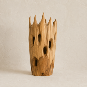 Vaso Madeira Esculpido